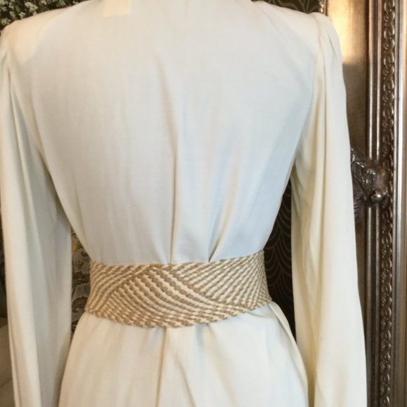 Vintage Mirrors cream crochet gathered top skirt - Picture 5 of 8